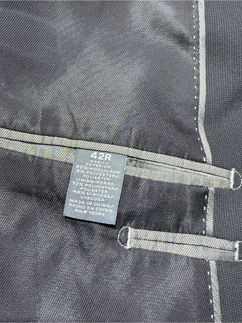 Perry Ellis Portfolio Wool Blend Sport Coat Blazer Men’s 42R Charcoal 2-Button